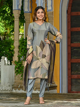 Embroidered Tissue Kurta With Pant & Dupatta